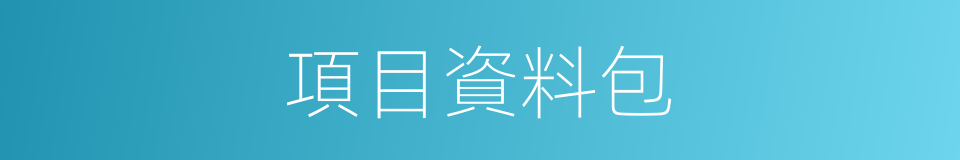 項目資料包的同義詞