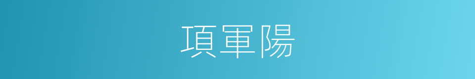 項軍陽的同義詞