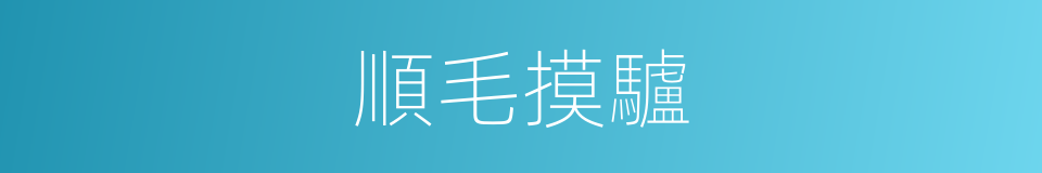 順毛摸驢的意思