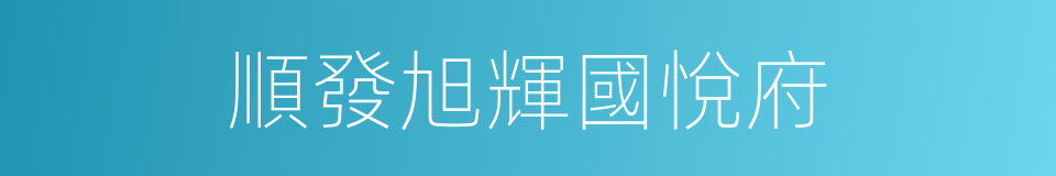 順發旭輝國悅府的同義詞