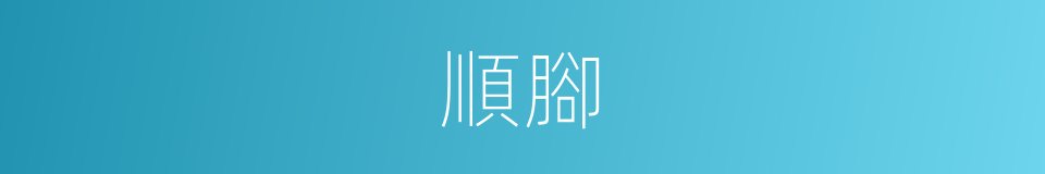 順腳的意思