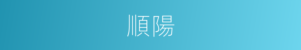 順陽的意思