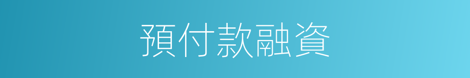 預付款融資的同義詞
