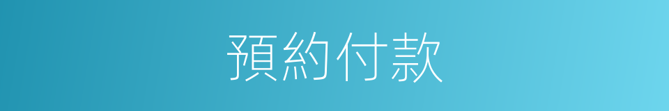 預約付款的同義詞