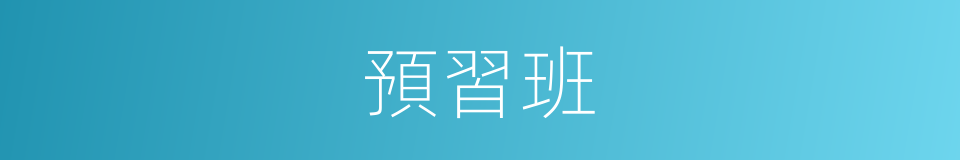 預習班的同義詞