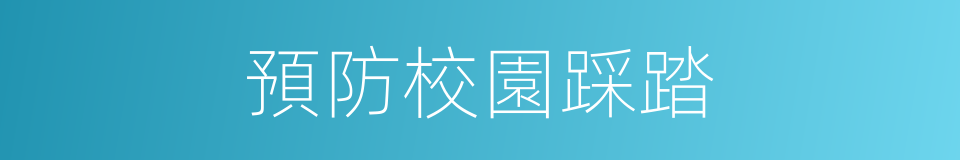 預防校園踩踏的同義詞