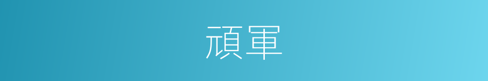 頑軍的意思