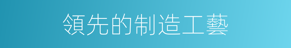 領先的制造工藝的同義詞