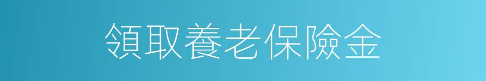 領取養老保險金的同義詞