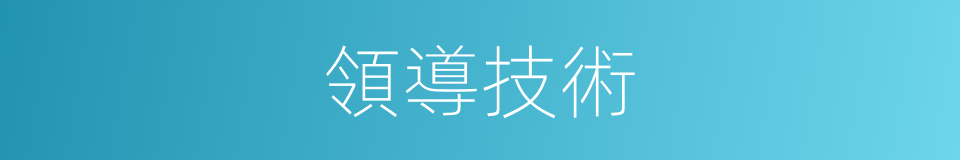 領導技術的同義詞