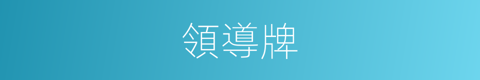 領導牌的同義詞
