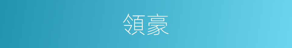 領豪的同義詞