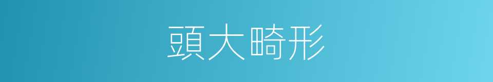 頭大畸形的同義詞