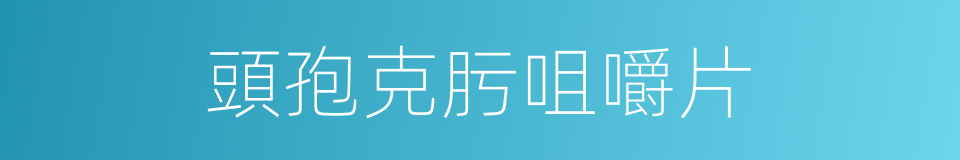 頭孢克肟咀嚼片的同義詞