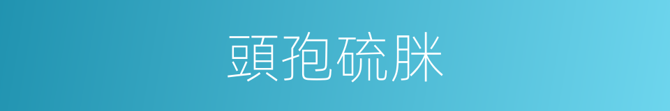 頭孢硫脒的同義詞