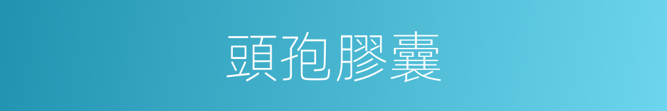 頭孢膠囊的同義詞