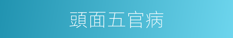 頭面五官病的同義詞