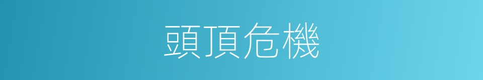 頭頂危機的同義詞