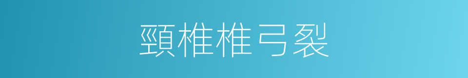 頸椎椎弓裂的同義詞