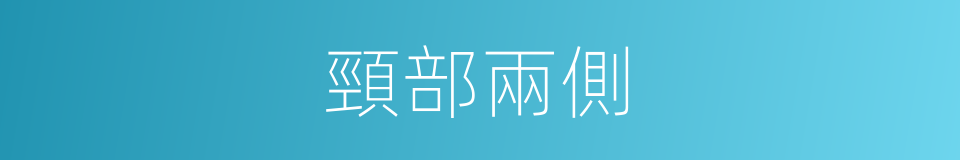 頸部兩側的同義詞