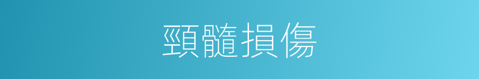 頸髓損傷的同義詞