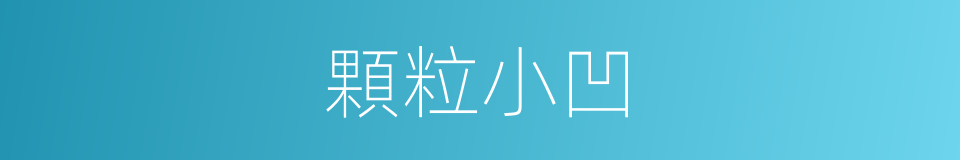 顆粒小凹的同義詞
