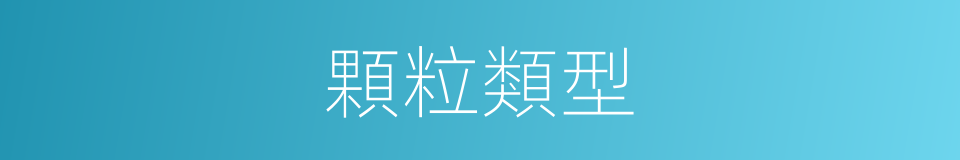 顆粒類型的同義詞