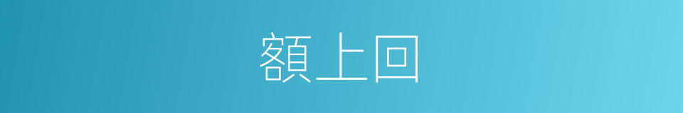 額上回的同義詞