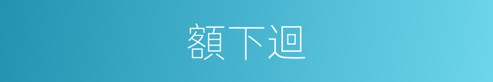 額下迴的同義詞