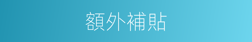 額外補貼的同義詞