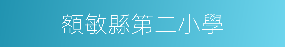 額敏縣第二小學的同義詞