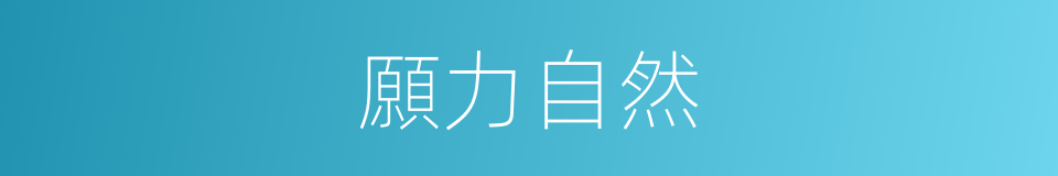 願力自然的同義詞