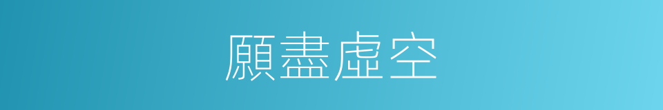 願盡虛空的同義詞