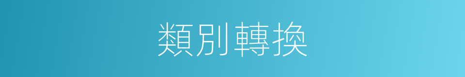 類別轉換的同義詞