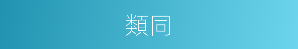 類同的意思