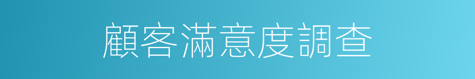 顧客滿意度調查的同義詞