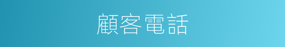 顧客電話的同義詞