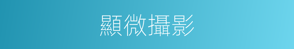 顯微攝影的意思
