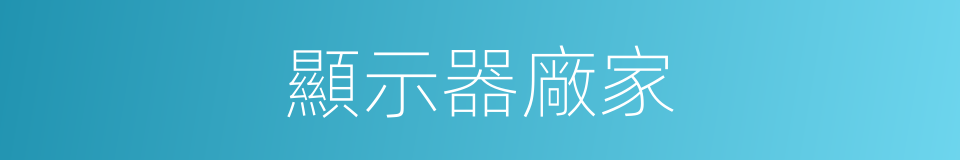 顯示器廠家的同義詞