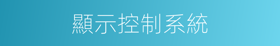 顯示控制系統的同義詞