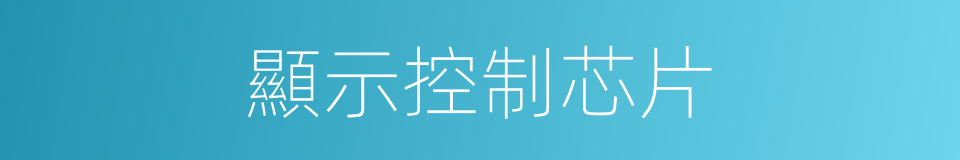 顯示控制芯片的同義詞