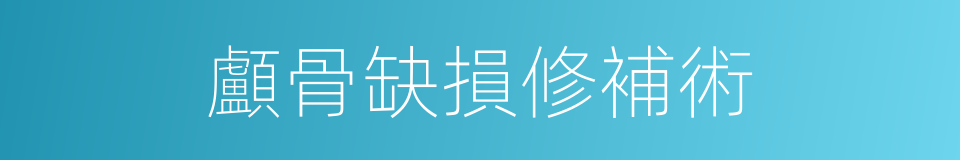 顱骨缺損修補術的同義詞