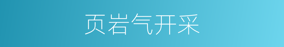 页岩气开采的同义词