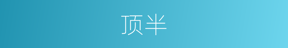 顶半的同义词
