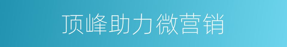 顶峰助力微营销的同义词