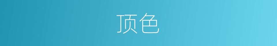 顶色的意思