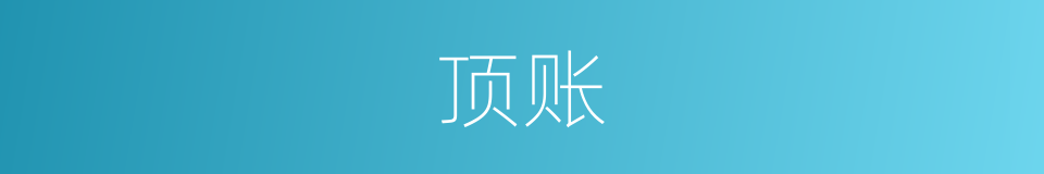 顶账的意思