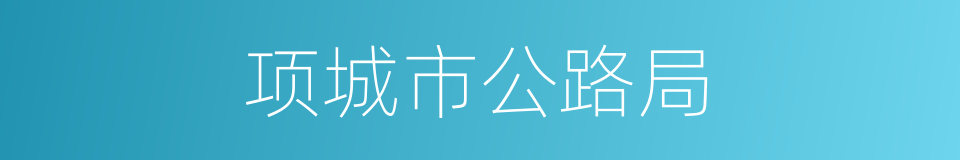 项城市公路局的同义词