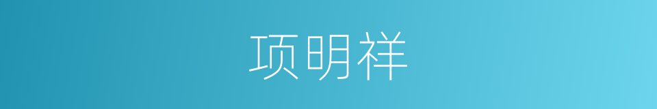项明祥的同义词