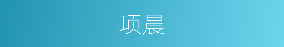 项晨的同义词